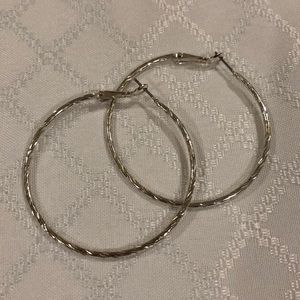 Silver hoop earrings
